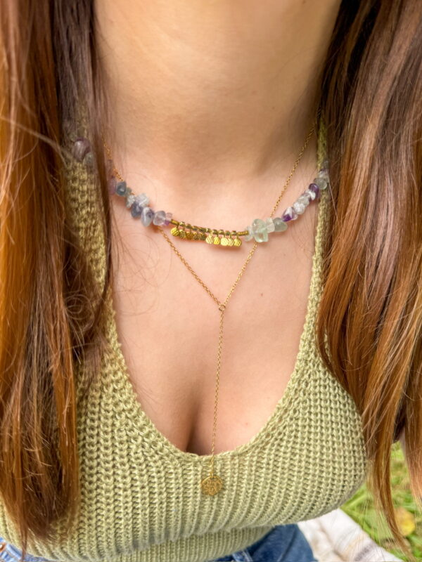 choker Pearl et le collier Y Santa Giulia en acier inoxydable